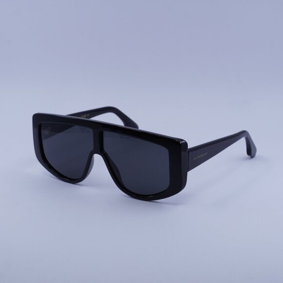 Victoria Beckham VB664S 001 Sunglasses Black Shield Frame, Dark Grey Lenses main image 9